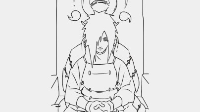 Coole uchiha madara print out coloring pages for children