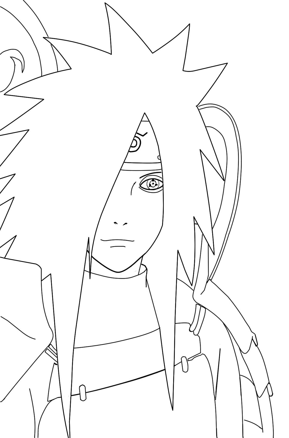 Uchiha madara lineart by lovepie