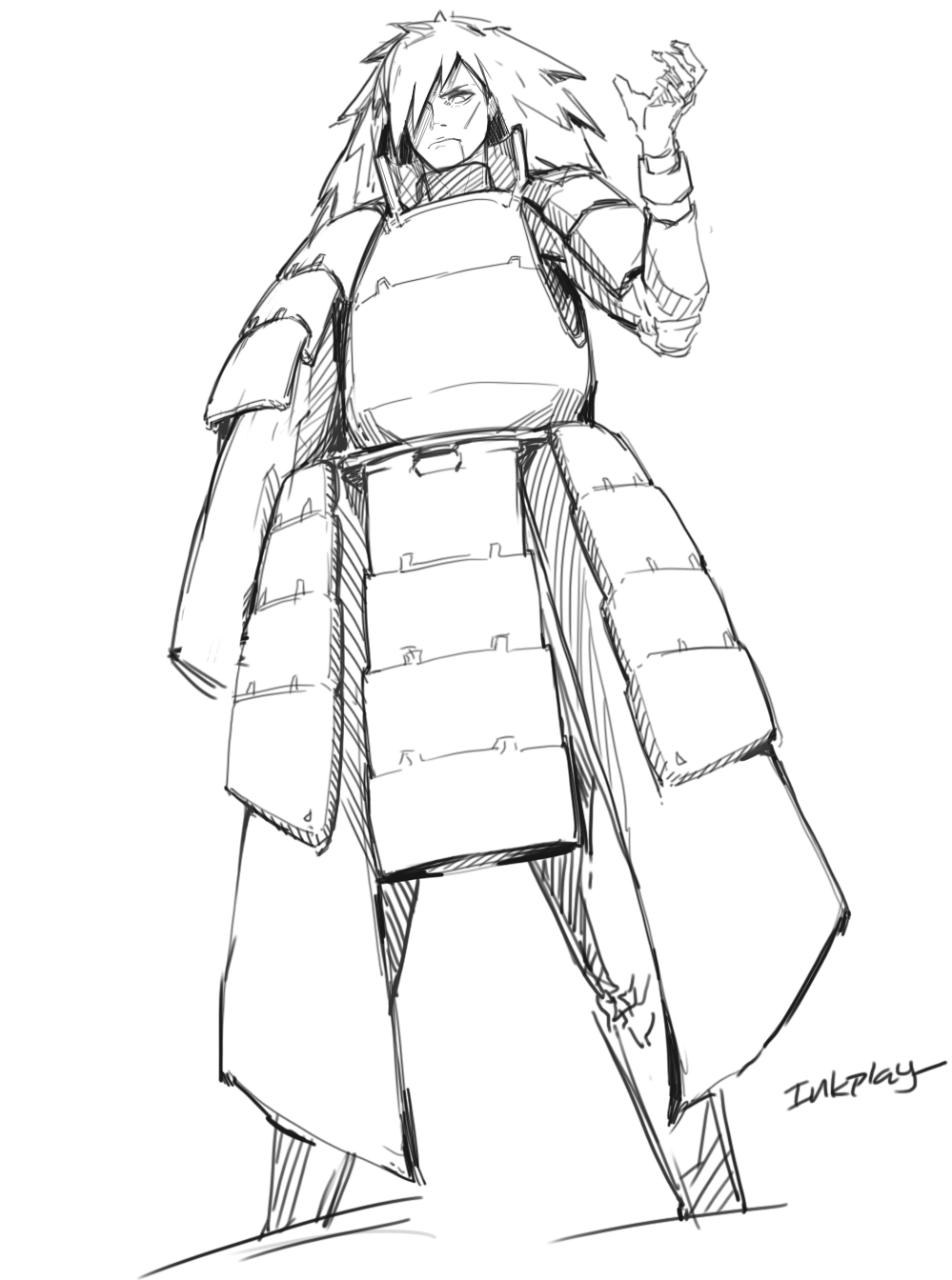 I drew uchiha madara ranimesketch