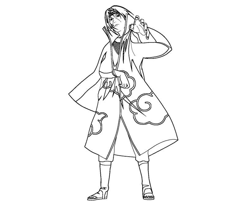 Itachi uchiha coloring crafty teenager