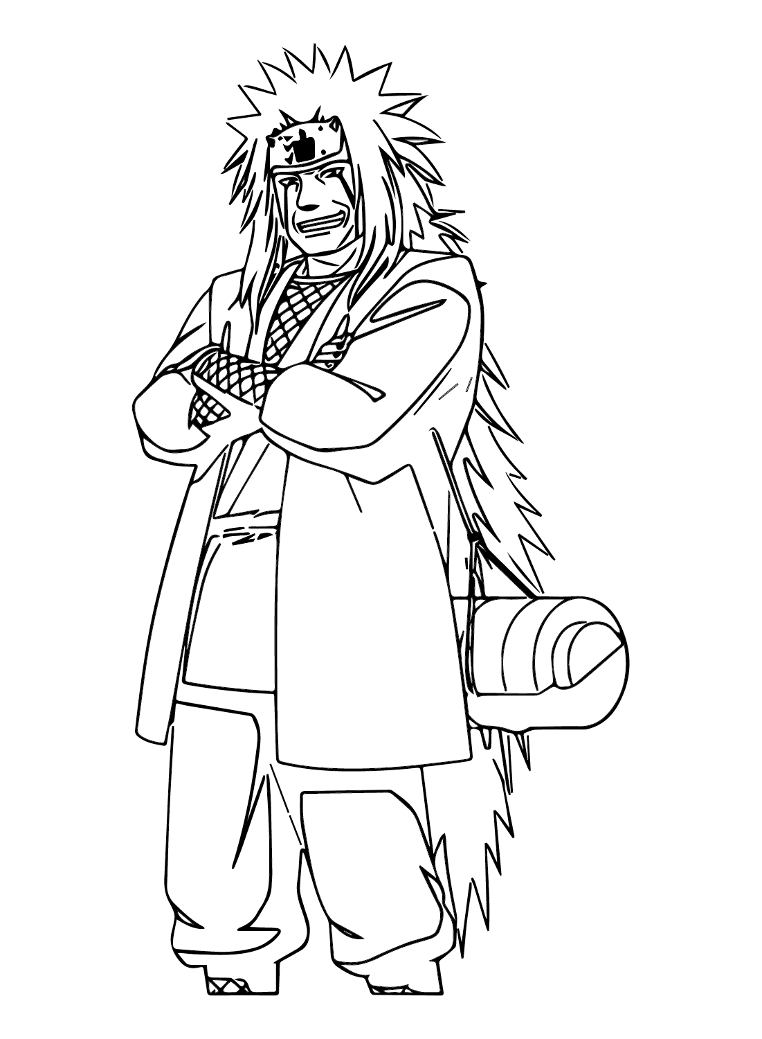 Jiraiya coloring pages printable for free download