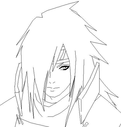 Madara uchiha lineart by superscottyyay on