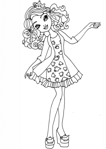 Ever after high getting fairest madeline coloring page free printable coloring pages