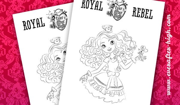 Madeline hatter coloring page ever after high
