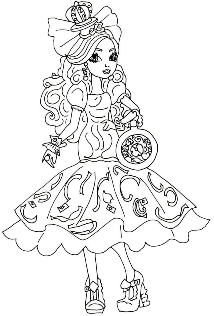 Madeline hatter ever after high coloring page