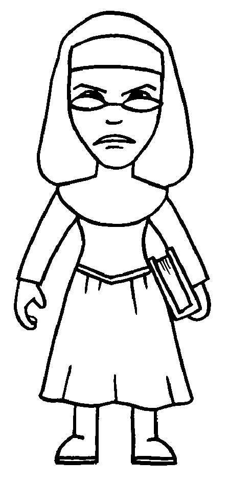 Madeline evil nun coloring pages â having fun with children