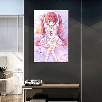 Pãster de anime sweet little loli little girl lolita japonãs manga pãster de impresiãn en lienzo decorativo para pared de sala de estar dormitorio pintura de x pulgadas