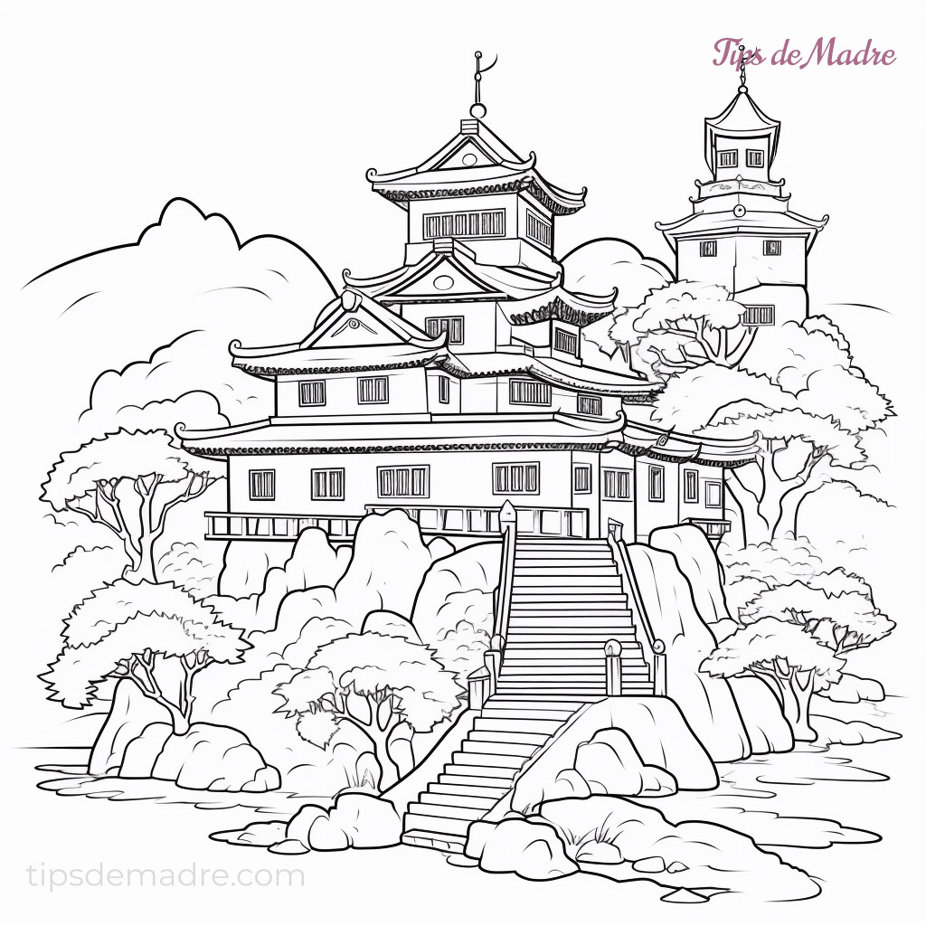 Dibujos de castillos para colorear e imprimir para niãos