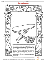 Sarah boone coloring page