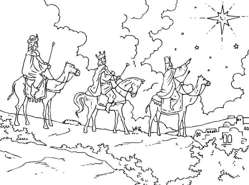 Art therapy coloring page wise men the magi