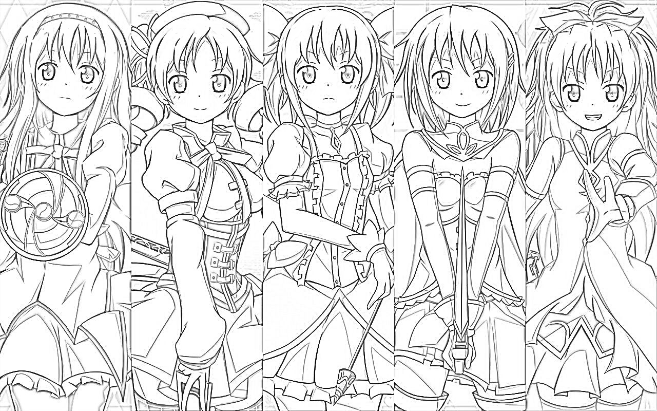 Puella magi madoka magica coloring page by booloocrew on