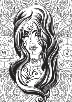 Witch girls coloring pages