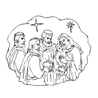 Christmas baby jesus mary magi the nativity coloring pages