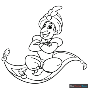 Magic carpet ride coloring page easy drawing guides