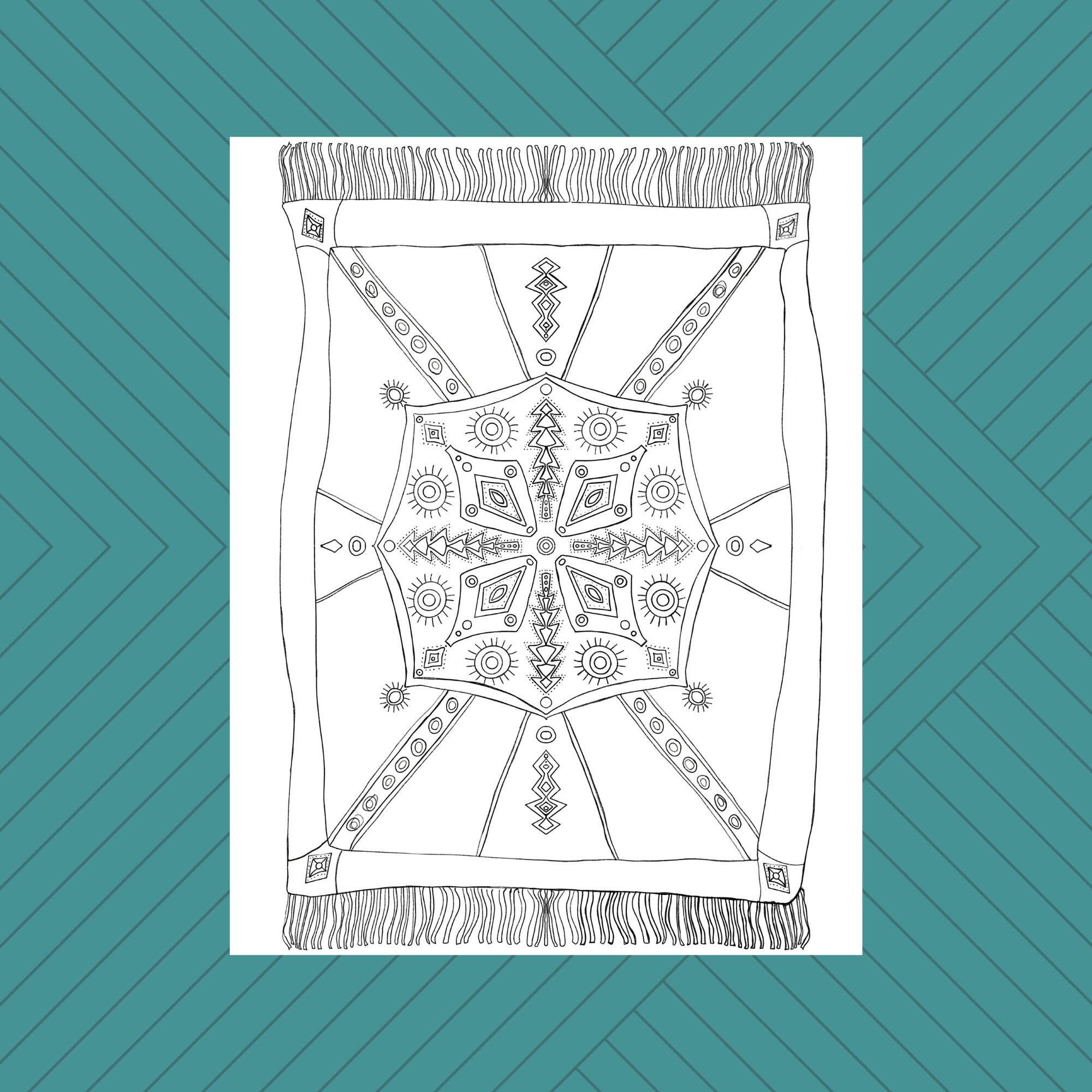 Magic carpet pdf printable coloring page
