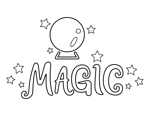 Printable magic coloring page