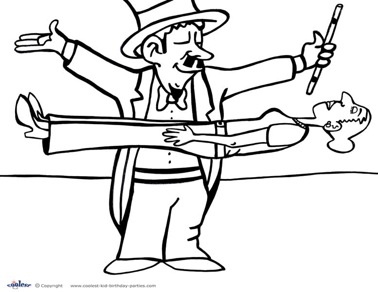 Printable magic coloring page