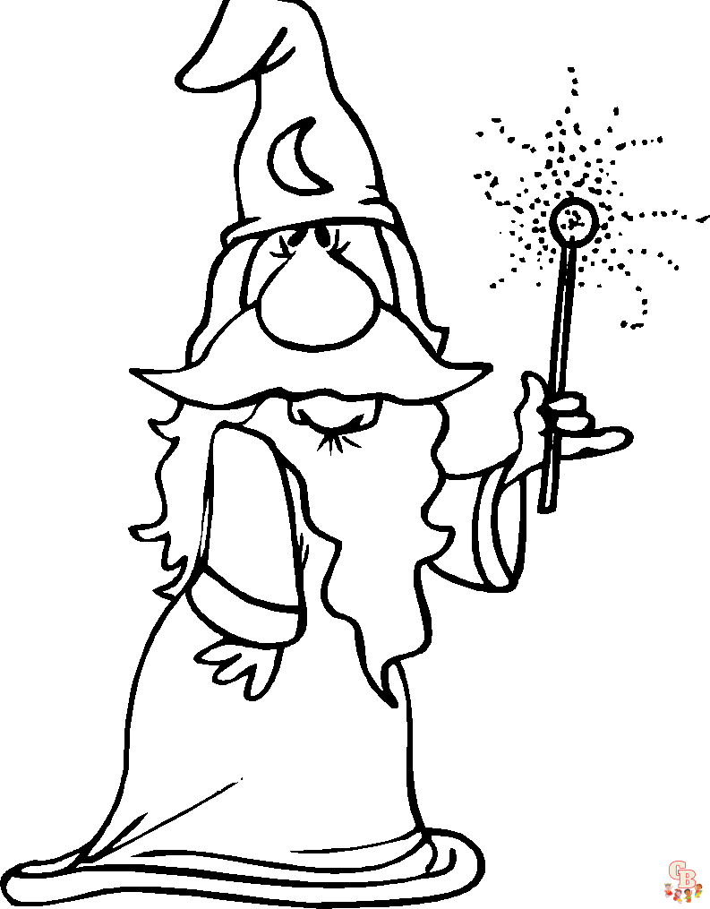 Printable magic coloring pages free for kids and adults