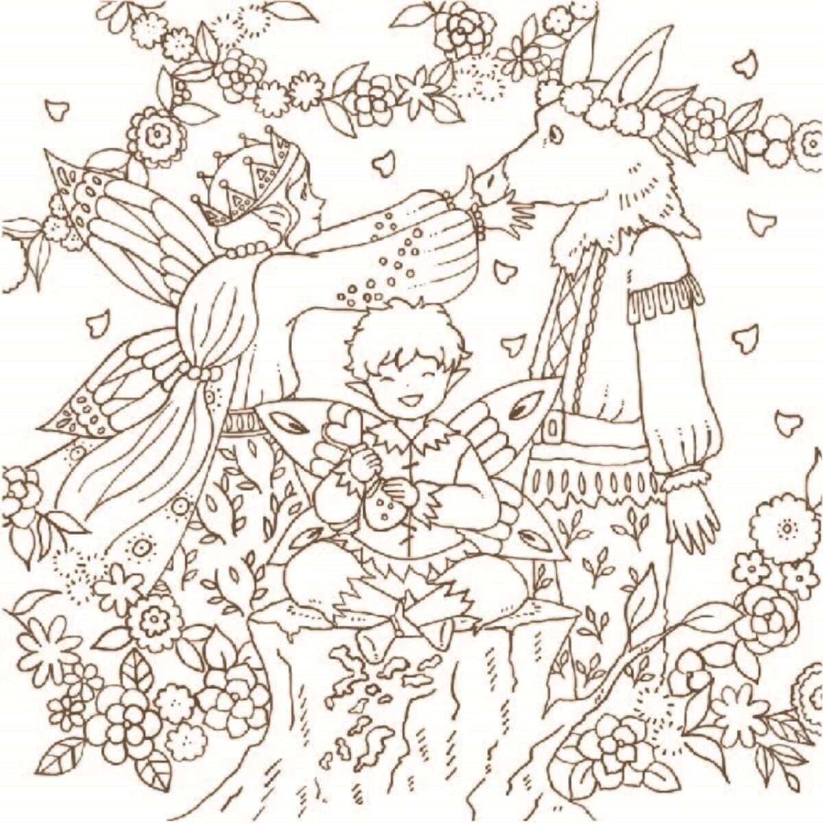 A journey to the land of fairies and magic loring book