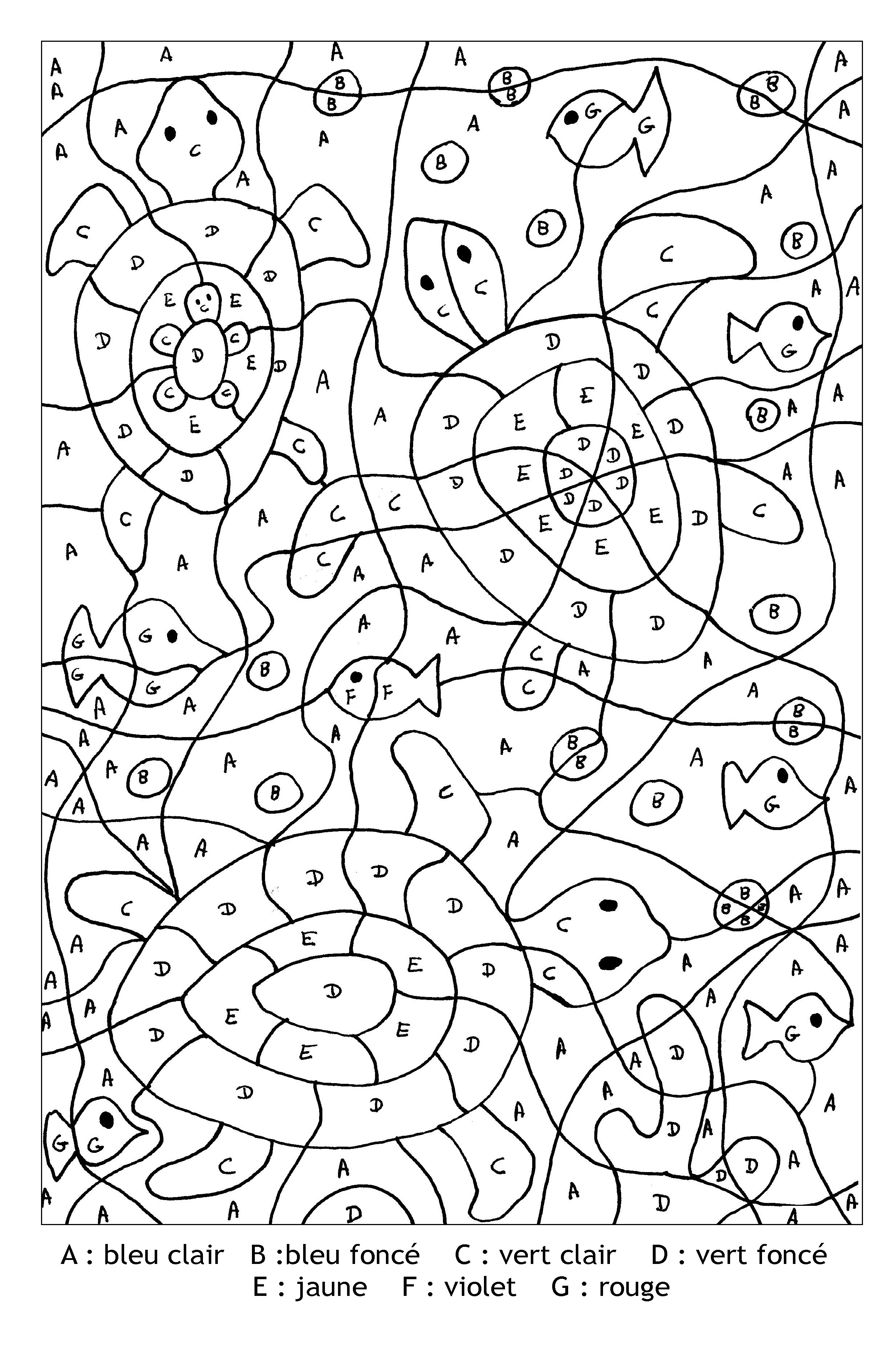 Magic to color for children turtles