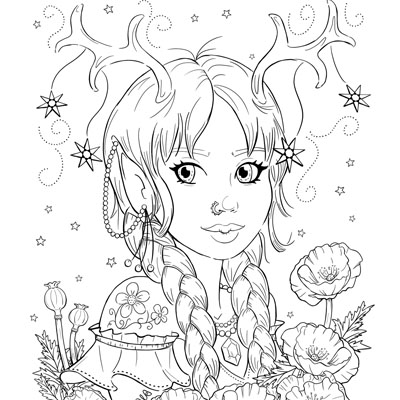 Fantasy and magic coloring pages