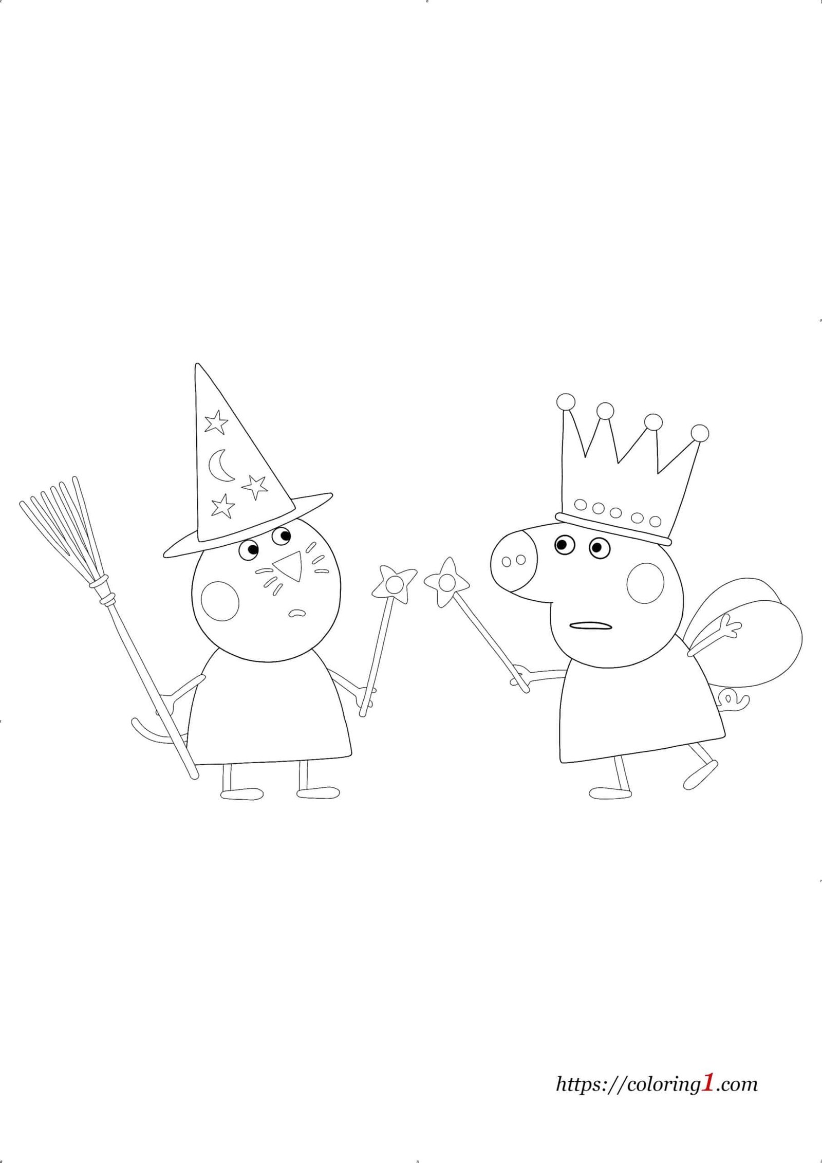 Peppa pig magic coloring pages