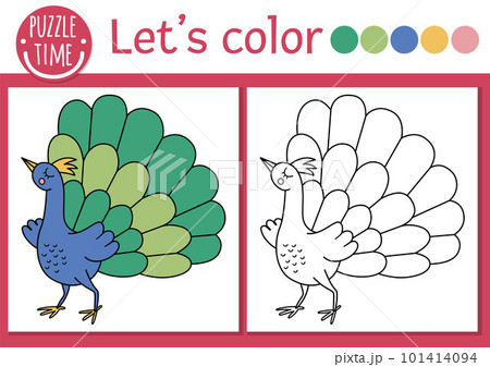 Magic kingdom coloring page for children with
