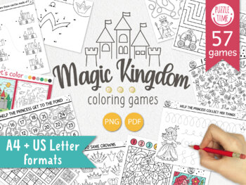 Magic kingdom coloring games by lexi claus tpt