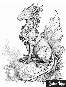 Magick coloring pages pages digital printable by rudra ray