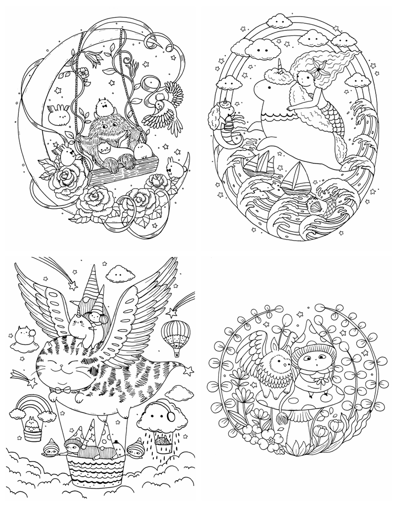 A million magical creatures coloring book by lulu mayo â