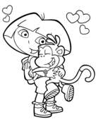 Dora the explorer coloring pages free coloring pages