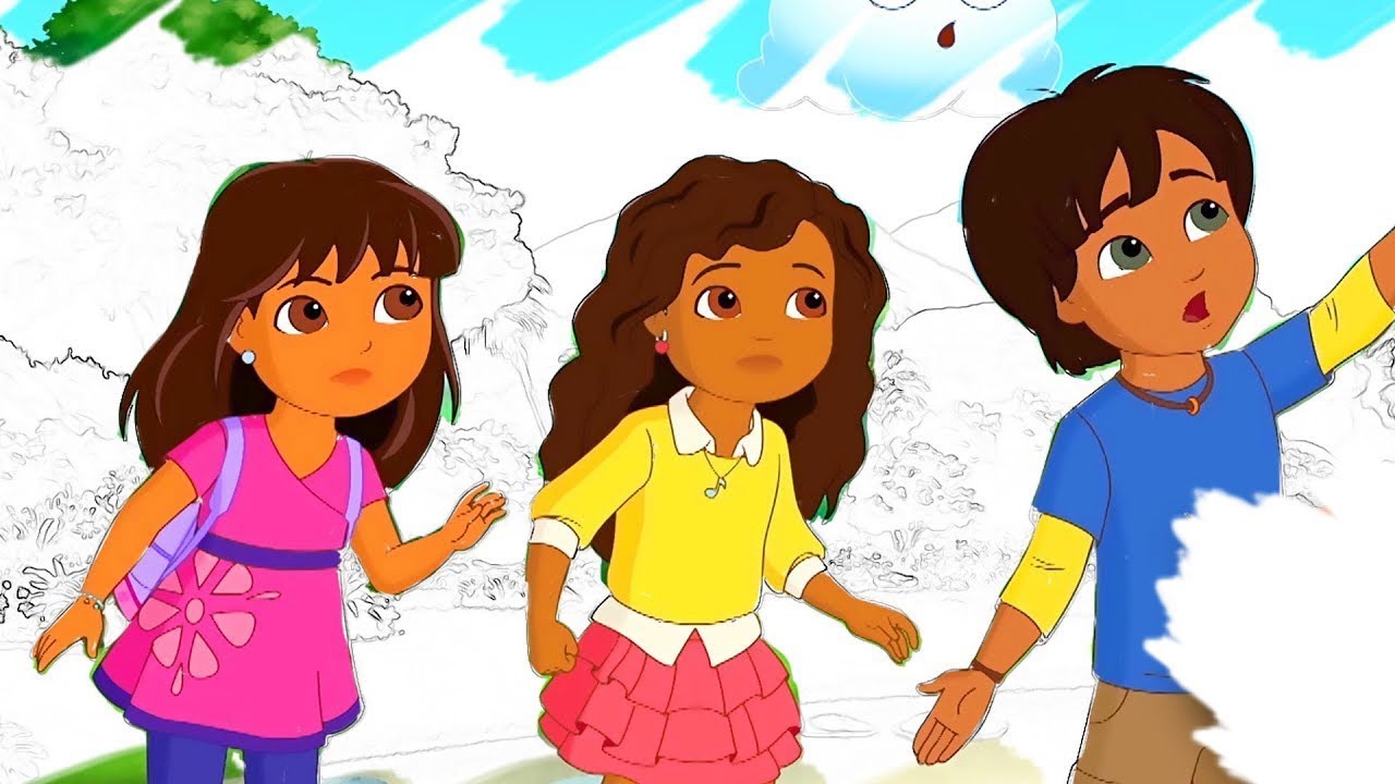 Coloring dora and friends magic coloring pages dora the explorer fun video for kids
