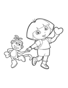 Dora the explorer coloring pages free coloring pages
