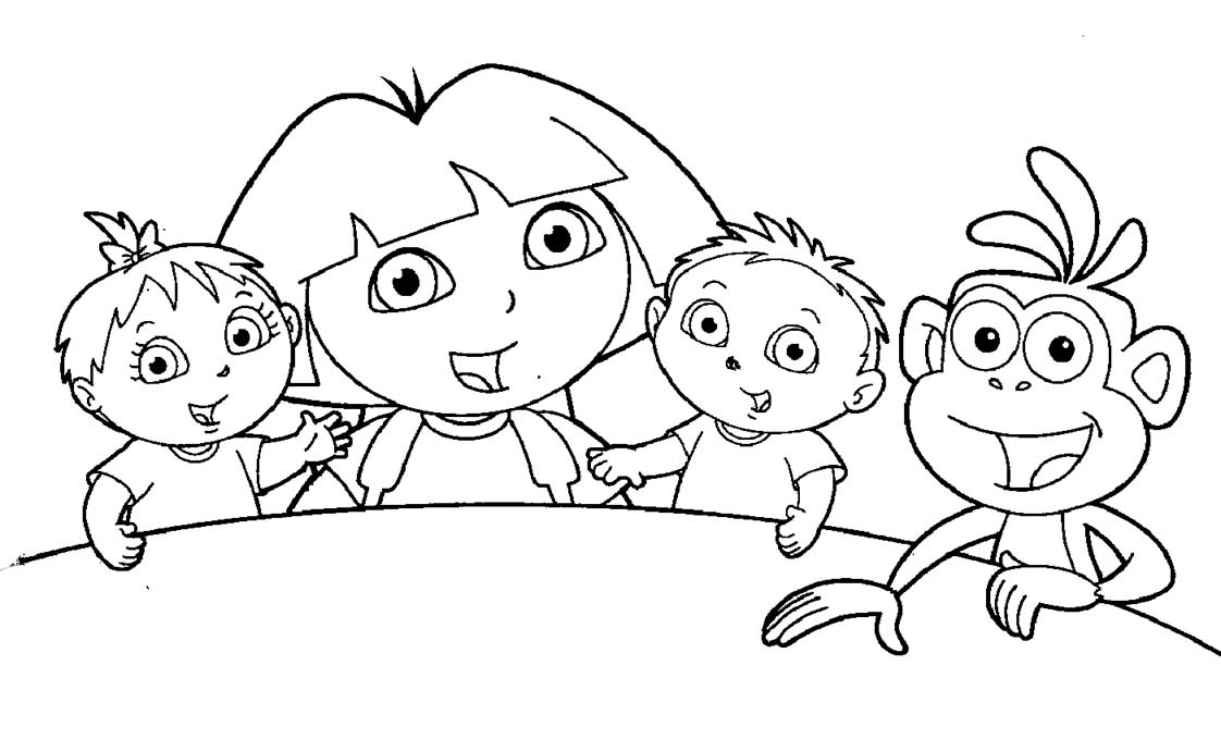 Dora coloring page â having fun with children