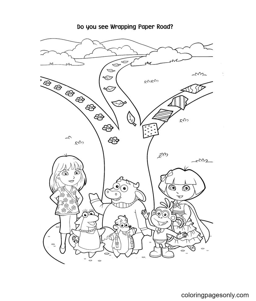 Dora the explorer coloring pages