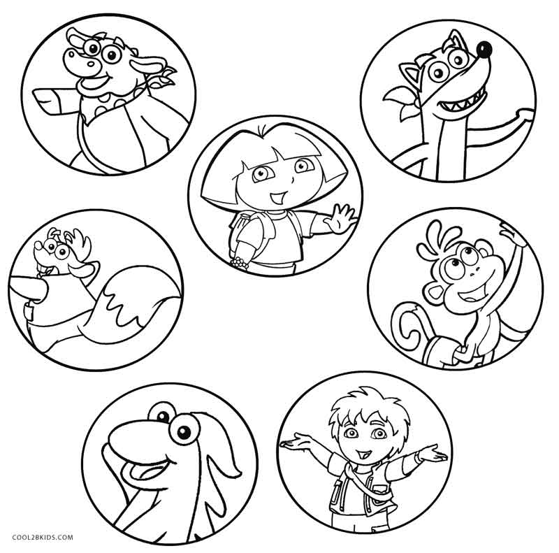 Free printable dora coloring pages for kids