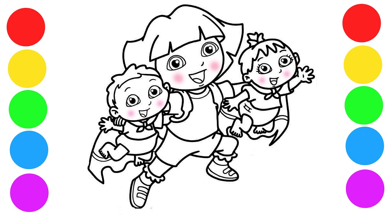 Coloring dora the explorer