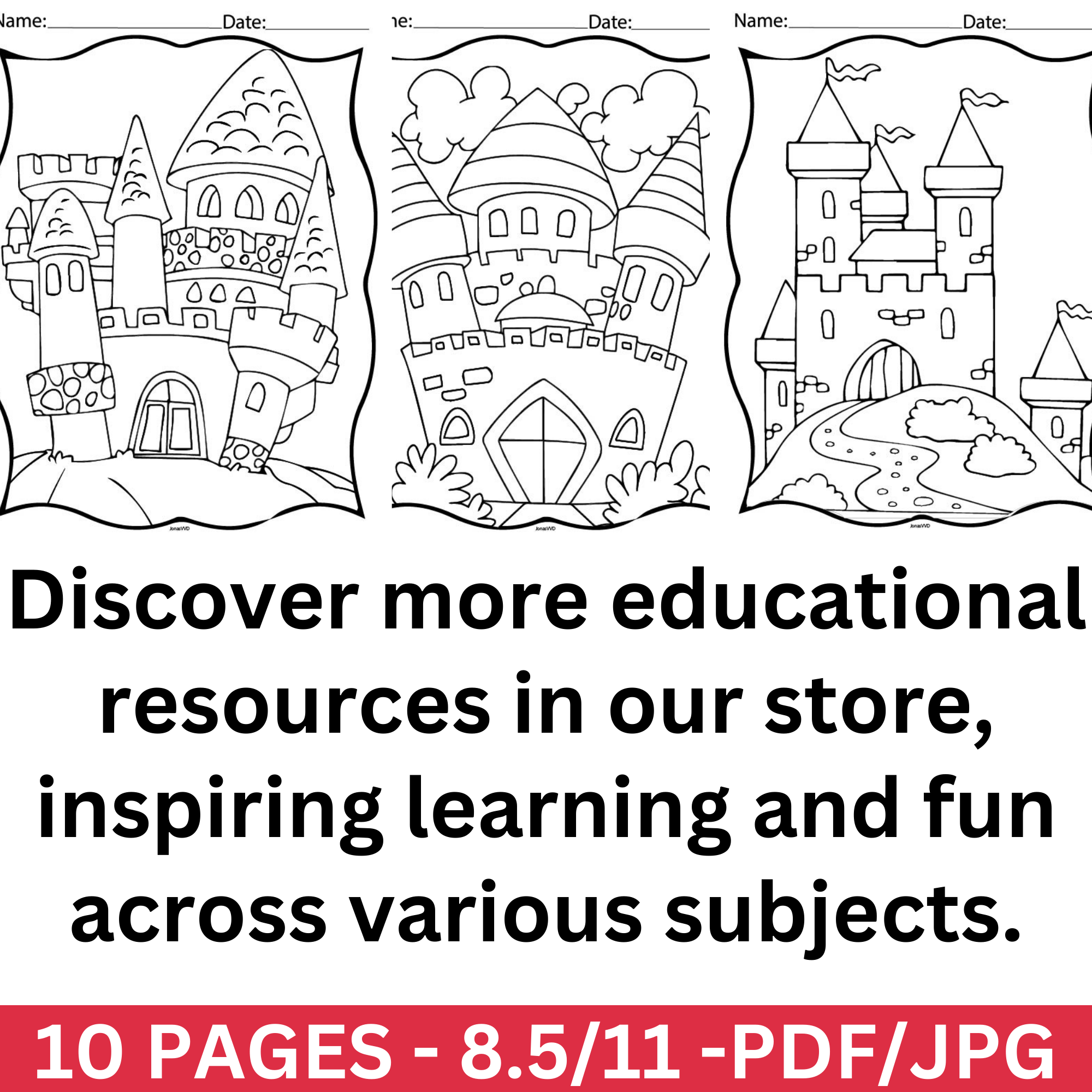Enchanting castle coloring pages for kids magical adventures