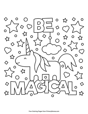 Be magical coloring page â free printable pdf from