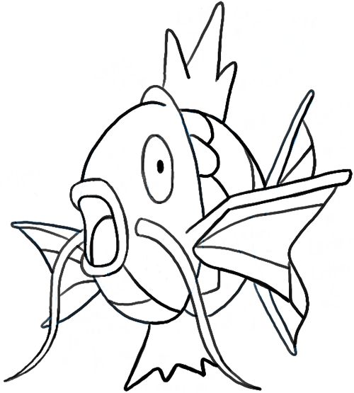 How to draw magikarp from pokemon in simple steps pokemon coloring pages pokemon coloring pokemon coloring sheets