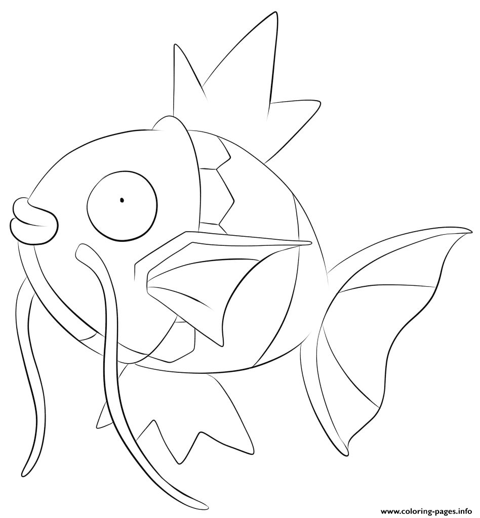 Magikarp pokemon coloring page printable