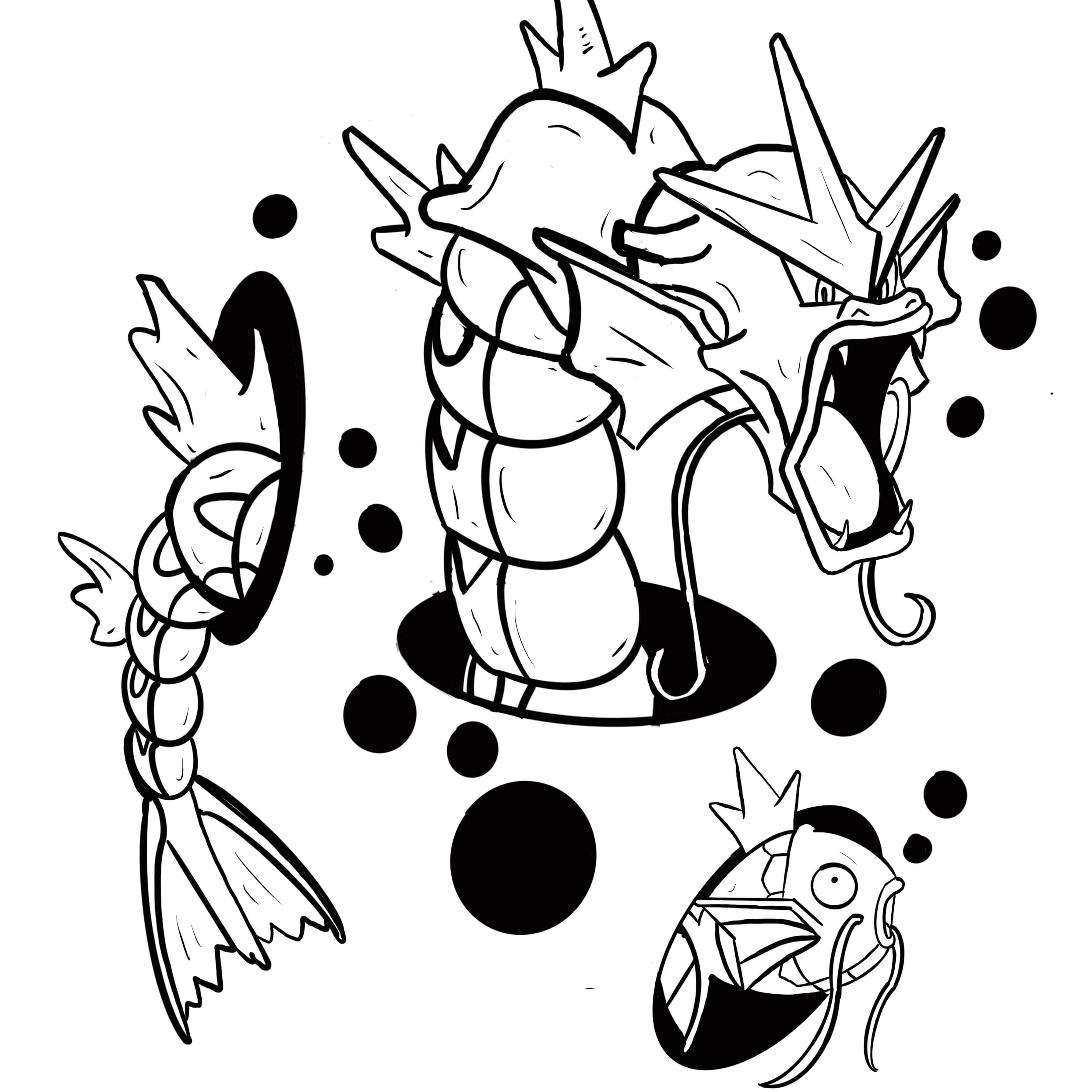 Tattoo design gyarados magikarp follow my instagram page for more pokãmon designs aztats rpokemon