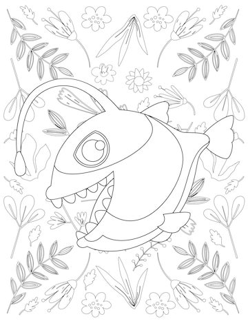 Premium vector sea ocean coloring page sea ocean vector sea ocean white and black sea ocean coloring for kids