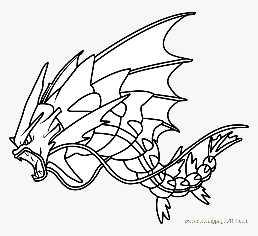 Gyarados pokemon coloring pages transparent png