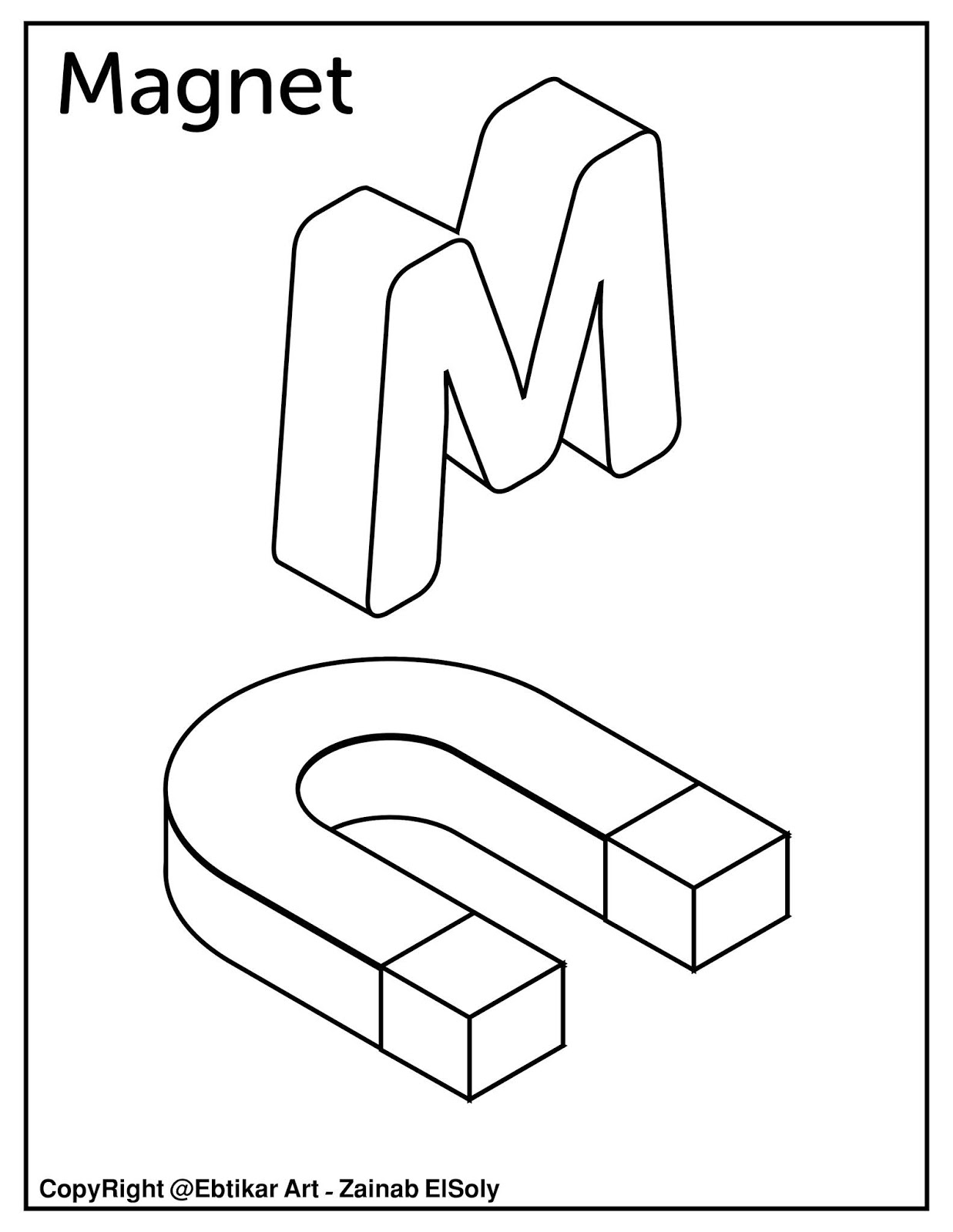 Set of d abc alphabet coloring pages