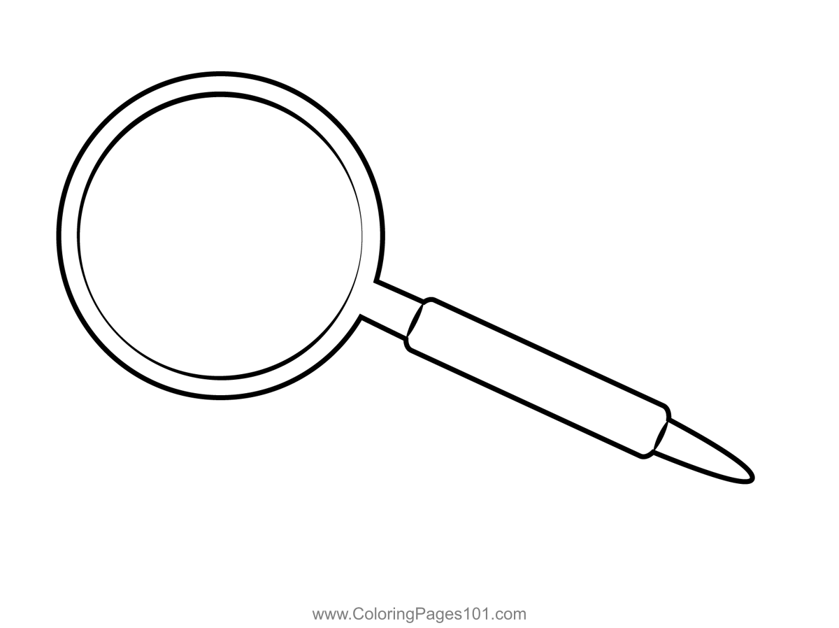 Magnifying glass lens zoomer loupe coloring page coloring pages school coloring pages magnifying glass