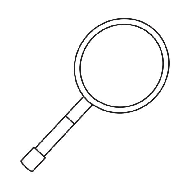 Isolated magnifying glass stock illustration