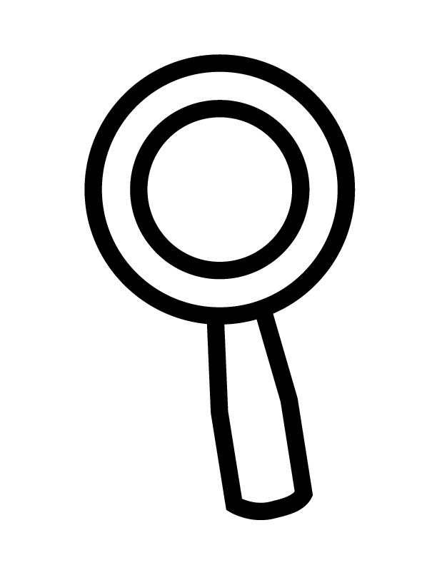 Magnifying glass printable coloring in pages for kids