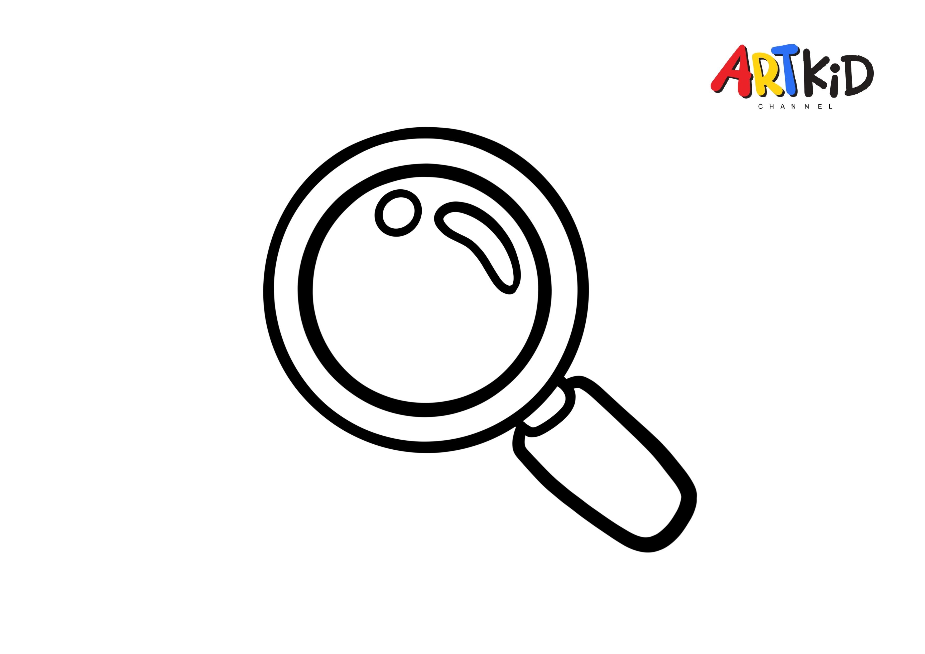 Magnifying glass drawing free printable coloring pages