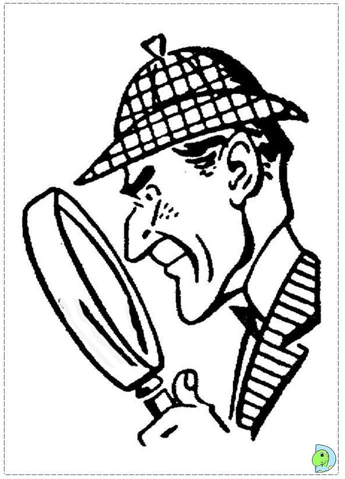 Magnifying glass coloring page